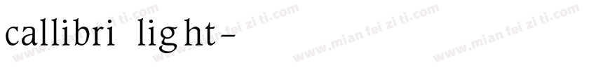 callibri light字体转换